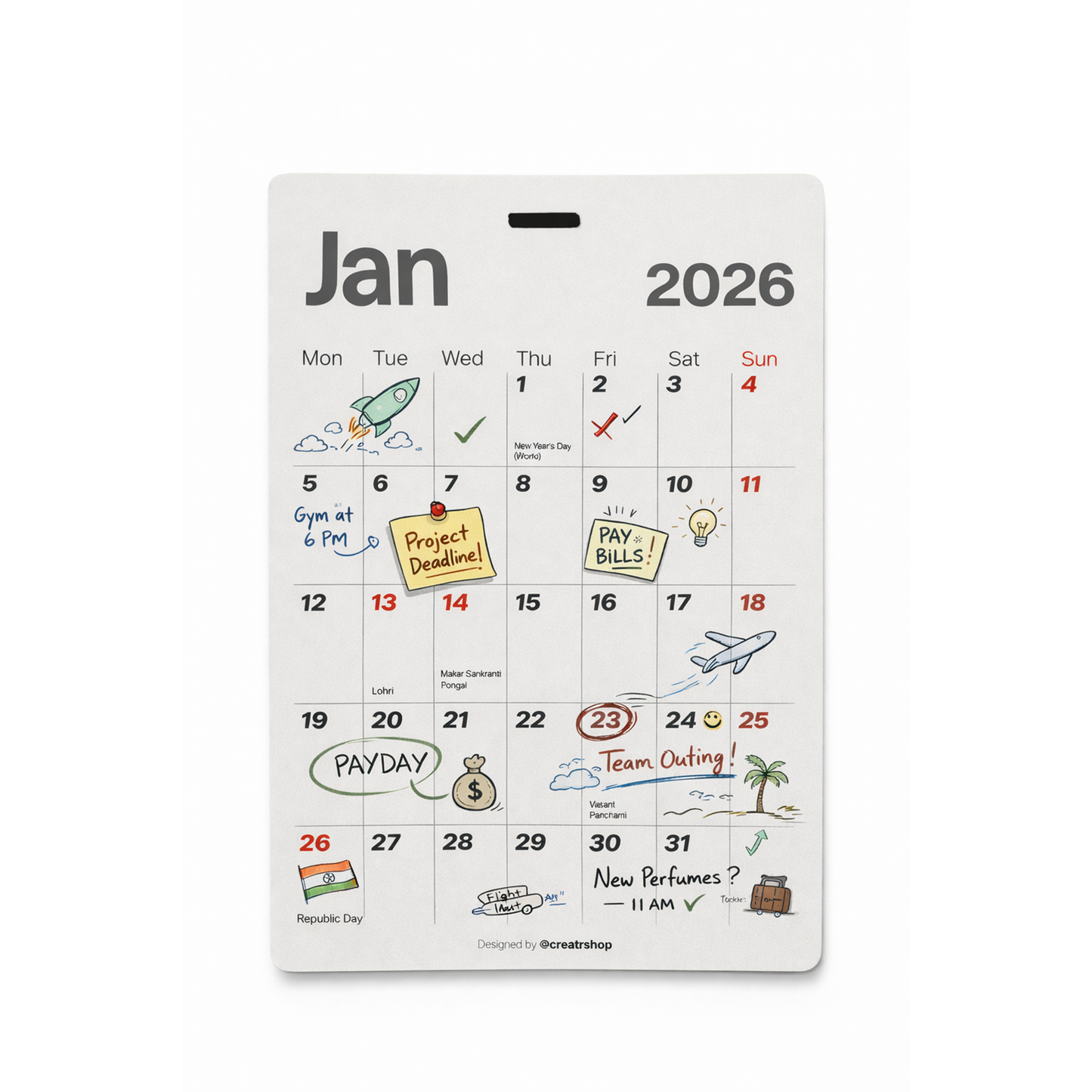 Calendar 2026 + Flowpad (Combo)