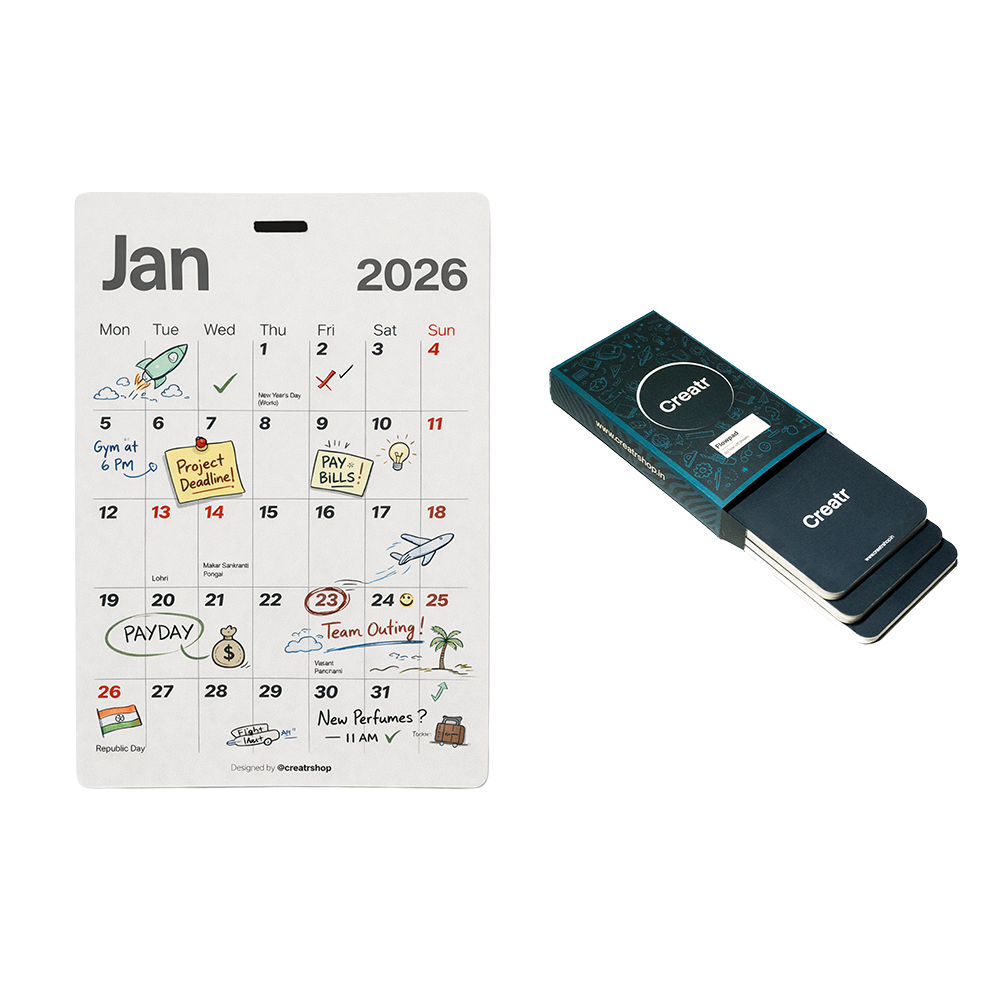 Calendar 2026 + Flowpad Pack of 3 (Combo)