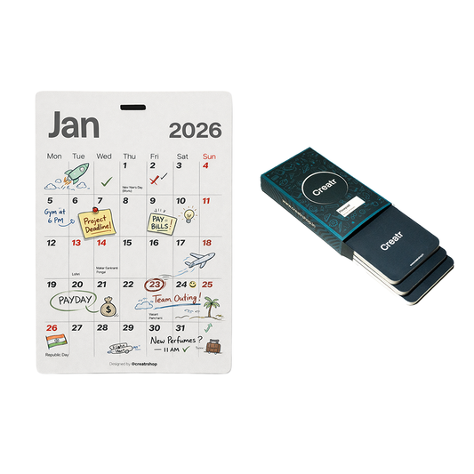 Calendar 2026 + Flowpad Pack of 3 (Combo)